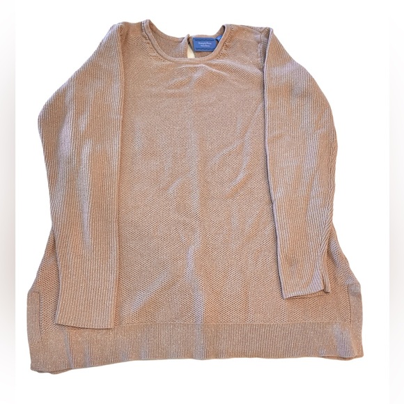 Vera Wang Shimmering Knit Blush Sweater - Picture 4 of 4